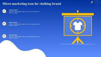 Micro Marketing Icon For Clothing Brand