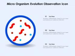 Micro organism evolution observation icon