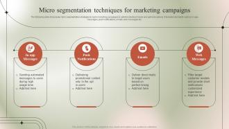 Micro Segmentation Techniques For Marketing Micromarketing Guide To Target MKT SS