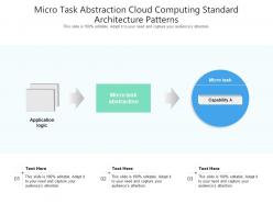 Micro task abstraction cloud computing standard architecture patterns ppt powerpoint slide
