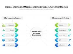 Microeconomic and macroeconomic external environment factors