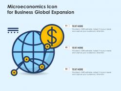 Microeconomics icon for business global expansion