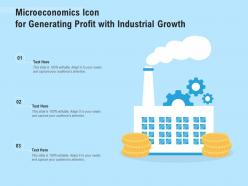 Microeconomics icon for generating profit with industrial growth