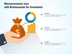 Microeconomics icon with businessman for investment