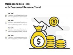 Microeconomics Icon With Downward Revenue Trend