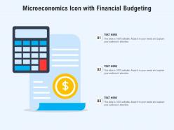 Microeconomics icon with financial budgeting