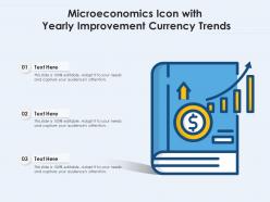 Microeconomics Icon With Yearly Improvement Currency Trends