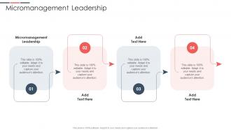 Micromanagement Leadership In Powerpoint And Google Slides Cpb