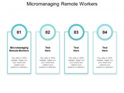 Micromanaging remote workers ppt powerpoint presentation slides layout ideas cpb