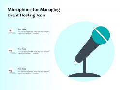 Microphone for managing event hosting icon