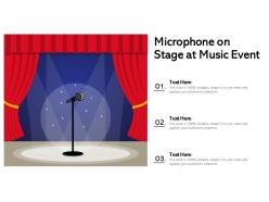 Microphone on stage at music event