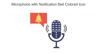 Microphone With Notification Bell Colored Icon In Powerpoint Pptx Png And Editable Eps Format