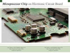 Microprocessor chip on electronic circuit board