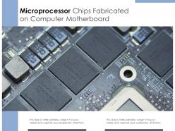 Microprocessor chips fabricated on computer motherboard