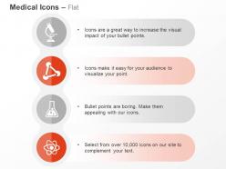 Microscope chemical equipment nuclear atoms ppt icons graphics