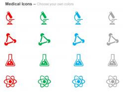 Microscope chemical equipment nuclear atoms ppt icons graphics