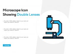 Microscope icon showing double lenses