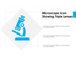 Microscope icon showing triple lenses