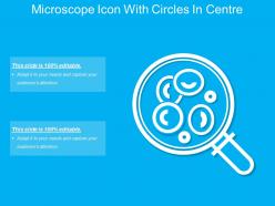 Microscope icon with circles in centre