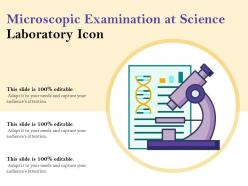 Microscopic examination at science laboratory icon