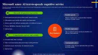 Microsoft Azure AI Text To Speech Cognitive Service Microsoft AI Solutions AI SS