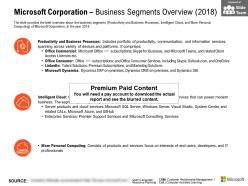 Microsoft corporation business segments overview 2018