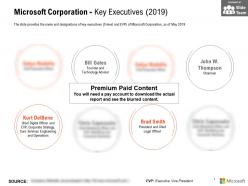 Microsoft corporation key executives 2019