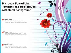 Microsoft powerpoint template and background with floral background