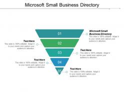 Microsoft small business directory ppt powerpoint presentation gallery format ideas cpb