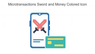 Microtransactions Sword And Money Colored Icon In Powerpoint Pptx Png And Editable Eps Format
