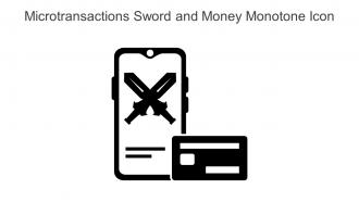 Microtransactions Sword And Money Monotone Icon In Powerpoint Pptx Png And Editable Eps Format