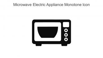 Microwave Electric Appliance Monotone Icon In Powerpoint Pptx Png And Editable Eps Format