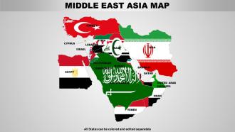 Middle east asia continents powerpoint maps