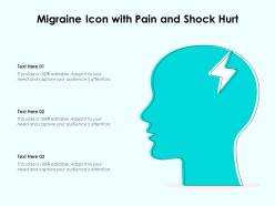 Migraine icon with pain and shock hurt