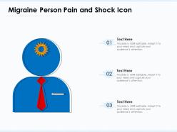 Migraine person pain and shock icon