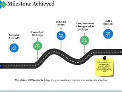 Milestone achieved ppt summary graphics