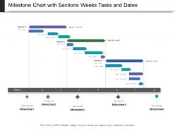 Milestone chart with sections weeks tasks and dates