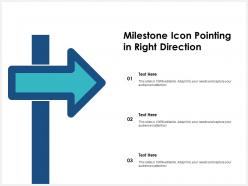 Milestone icon pointing in right direction