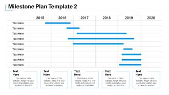 Milestone plan template 2 monthly milestone plan ppt portfolio