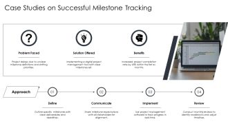 Milestone Progress Chart Overview PPT Outline AT Designed Content Ready