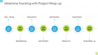 Milestone Tracking With Project Wrap Up