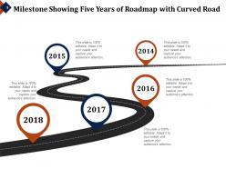 Milestone With Upward Path Showing Pointers Of Years Roadmap Business