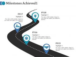 Milestones achieved 1 ppt portfolio graphics design