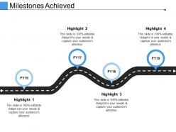 Milestones Achieved Powerpoint Slide Background Designs