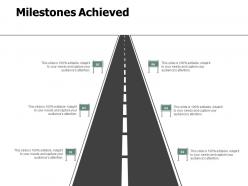 Milestones achieved roadmap a104 ppt powerpoint presentation gallery samples