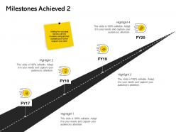 Milestones Achieved Roadmap Ppt Powerpoint Presentation Infographics Skills