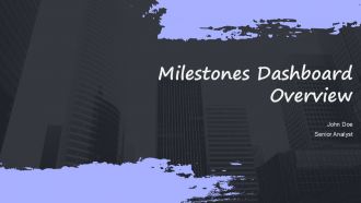 Milestones Dashboard Overview PPT Mockup ACP