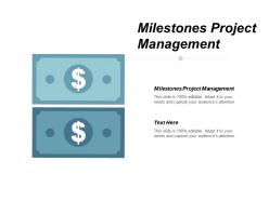 Milestones project management ppt powerpoint presentation model clipart cpb