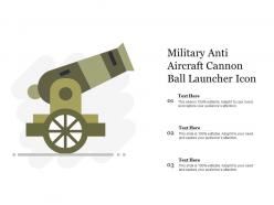Military anti aircraft cannon ball launcher icon