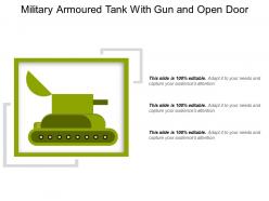Military Armoured Tank With Gun And Open Door